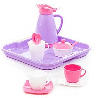 Набор игрушечной посуды Полесье Алиса на 2 персоны Pretty Pink 40589