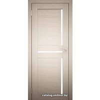 Межкомнатная дверь Юни Амати 18 80x200 (дуб беленый/матовое стекло)
