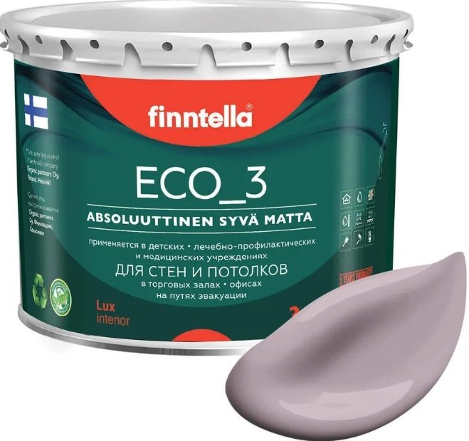 

Краска Finntella Eco 3 Wash and Clean Metta F-08-1-3-LG187 2.7 л (серо-лиловый)