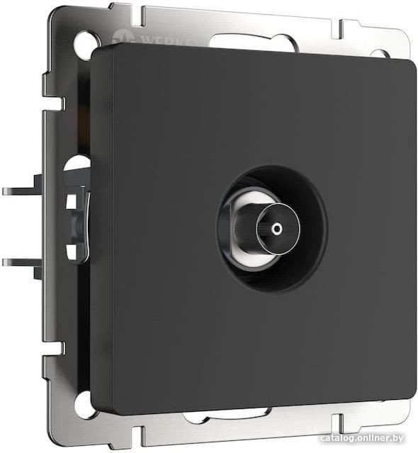 Розетка телевизионная Werkel W1184008 (черный матовый)