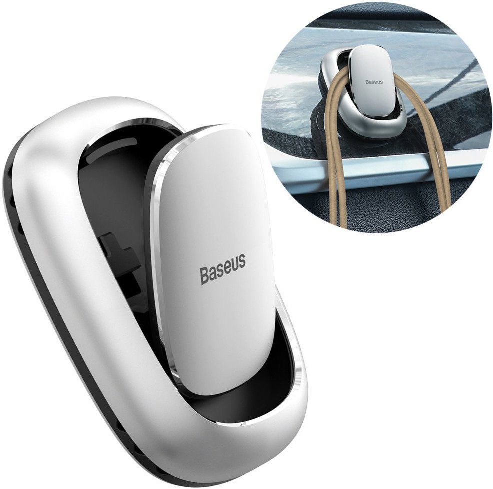 Крючок-держатель Baseus Beetle Vehicle Hook Silver ACGGJK-0S