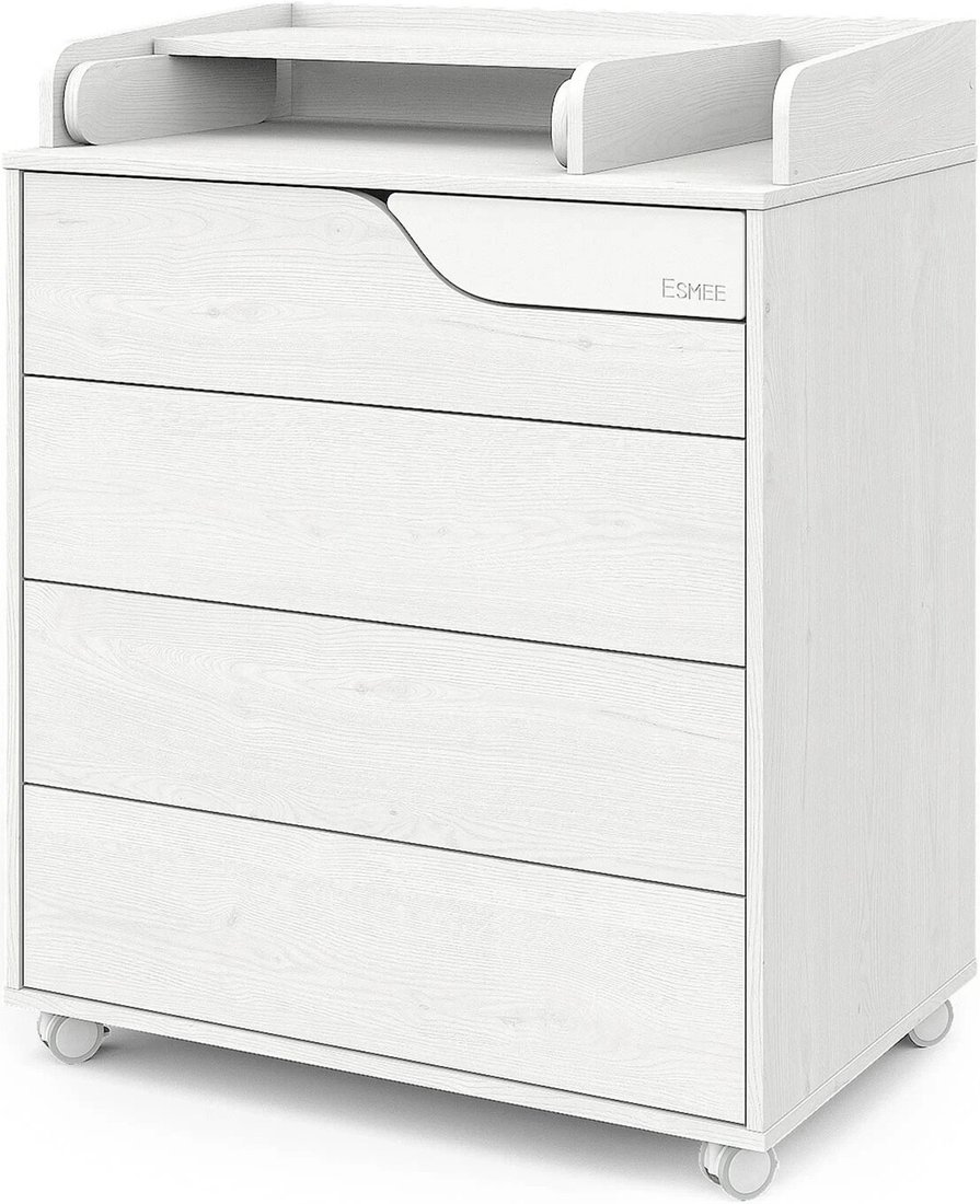 

Детский комод Атон Мебель ESMEE ЛДСП/МДФ 800/5 с органайзером и Push-to-open (ясень тронхейм/белый)