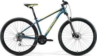 Велосипед Merida Big.Nine 20-3x XL 2022 (бирюзовый/желтый)