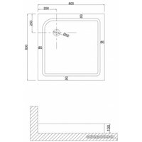 Душевой поддон Niagara NG-80-80Q