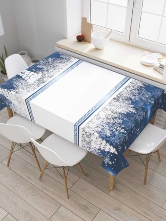 Скатерть JoyArty Снежные ели tcox_37031_180x145