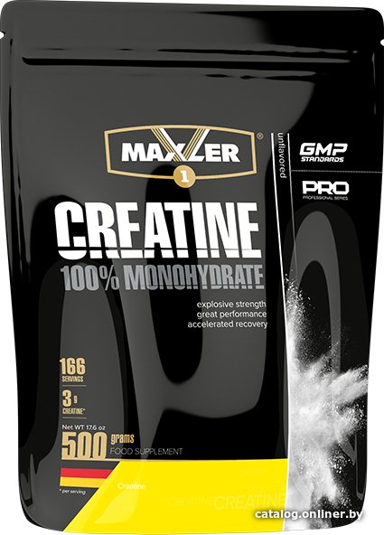 Моногидрат креатина Maxler Creatine 100% monohydrate (пакет, 500 г)