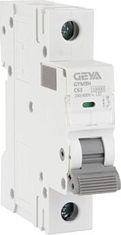 

Выключатель автоматический GEYA GYM9H-1P-63C 1P 63A C 10kA 1M GYM9H1P63C