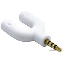 Адаптер USBTOP 3.5mm на 2x3.5mm (наушники/микрофон, белый)