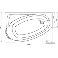 Ванна Kolo Mystery 150x95 L (с ножками и экраном)