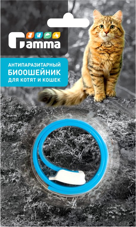 

Ошейник от блох и клещей Gamma Для кошек от внешних паразитов 22302006