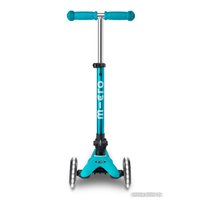 Трехколесный самокат Micro Mini Micro Deluxe Foldable LED (аква)