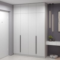 Шкаф распашной Soma Lord Black 4-х створчатый 160x240 (белый)