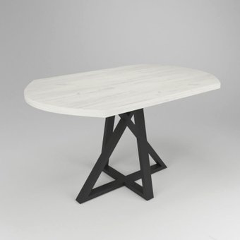 Дабер 017 раздвижной С17Р.13.2.10 (опора металл черный/древесина белая)