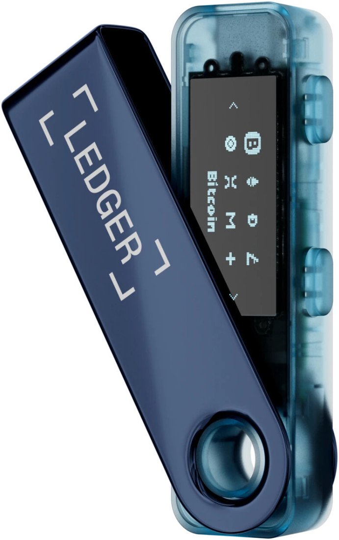 Аппаратный криптокошелек Ledger Nano S Plus (синий/темно-синий)