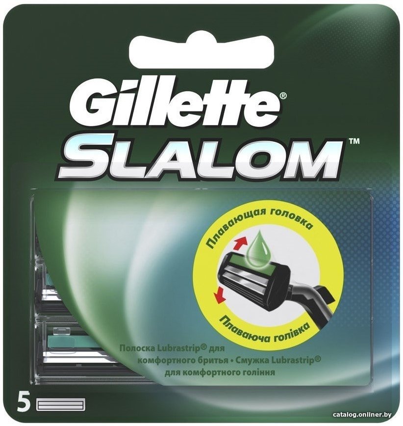 Сменные кассеты для бритья Gillette Slalom Lubrastrip (5 шт)