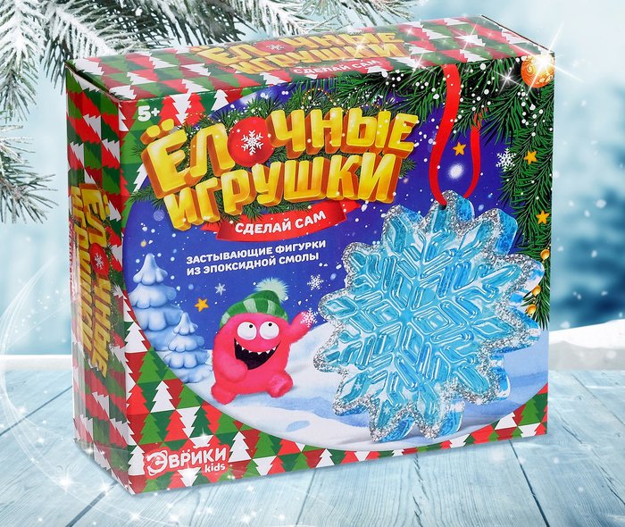 

Набор для создания поделок/игрушек Эврики Фигурки из смолы 4171341 (снежинка)