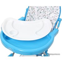 Высокий стульчик Polini Kids Disney Baby 252 (Единорог Радуга, голубой)