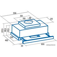 Кухонная вытяжка CATA TFH 6630 X 02010300