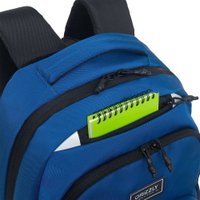 Школьный рюкзак Grizzly RU-530-6 (черный/синий)