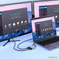 Адаптер Hoco HB29 USB Type-C - HDMI/VGA