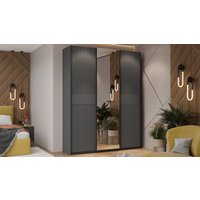 Шкаф-купе Трия Оскар Хилтон Т2 1800 271110 (ручка черная/серый графит/графит матовый)