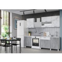 Готовая кухня Горизонт Trend 1800 (мрамор арктик/бетон грей) в Бресте