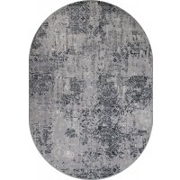 Ковер для жилой комнаты Merinos Palermo F281-OVAL-DARK-GRAY (1x2)