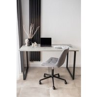 Кухонный стол Notta Лиман 140х80 615157 (бетон светлый/черный матовый)