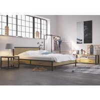 Кровать Millwood Neo Loft КМ-3.8 Л 207x190x81 (дуб золотой Craft/металл черный)