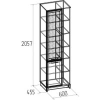 Шкаф-пенал Глазов Aurelio 1 (антрацит/блеквуд сатиновый)