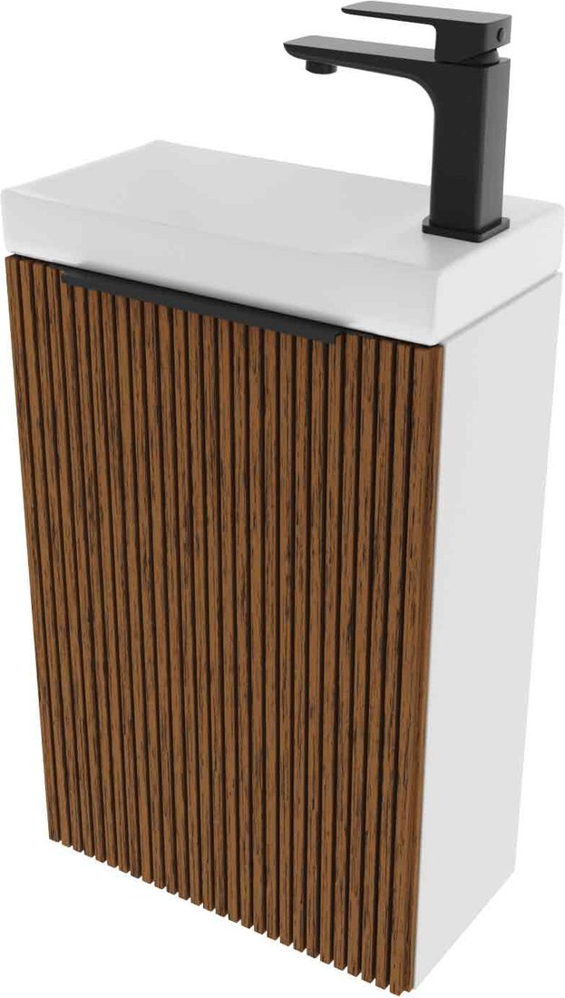 

ЗОВ Тумба с умывальником Монови Слим 40 S40LW0MRM-OL9268 (белый/тростник)