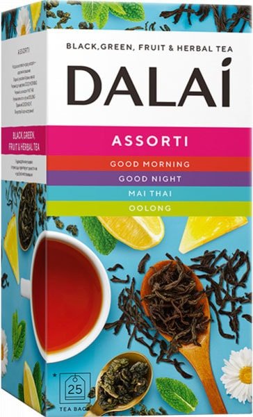 

DALAI Assorti Black, Green, Fruit & Herbal Tea 24 шт