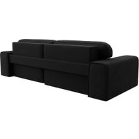 Угловой диван Лига диванов Лига-029 левый 121918L (микровельвет черный)