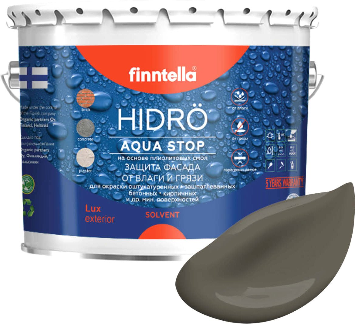 

Краска Finntella Hidro Taupe F-14-1-3-FL079 2.7 л (серо-коричневый)