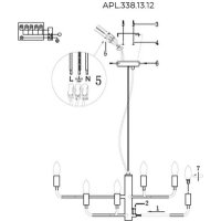 Подвесная люстра Aployt APL.338.13.12