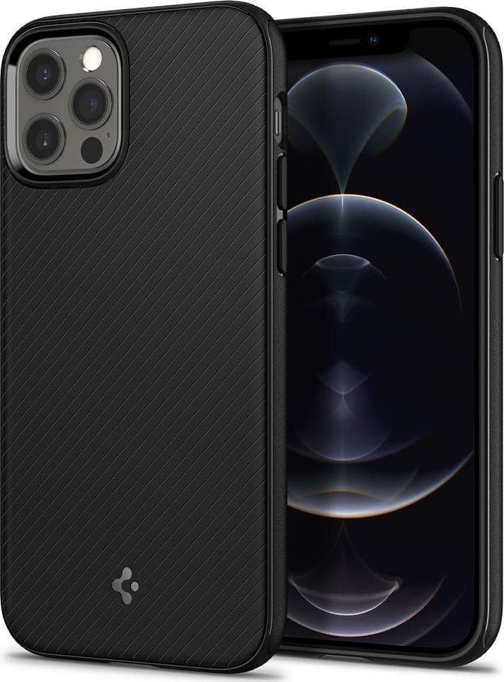 

Чехол для телефона Spigen Mag Armor (MagFit) для iPhone 12/12 Pro ACS01865 (черный)