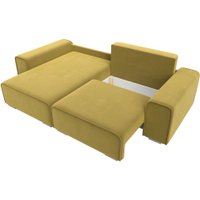 Угловой диван Лига диванов Лига-029 левый 121922L (микровельвет желтый)