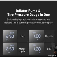Автомобильный компрессор Baseus Super Mini Inflator Pump CRCQ000001