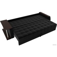 Диван Лига диванов Атлантида 102224 (микровельвет, черный)