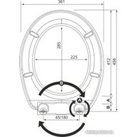 Сиденье для унитаза Bisk Iris 08471 (серый)