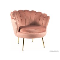 Интерьерное кресло Signal Camellia Velvet Bluvel 52 (античный розовый/золотой)