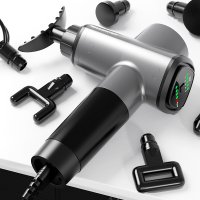 Перкуссионный массажер M&Gun 8000 Pro (серый металлик)