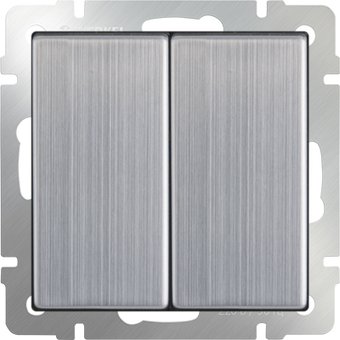 Выключатель проходной Werkel WL02-SW-2G-2W (глянцевый никель)