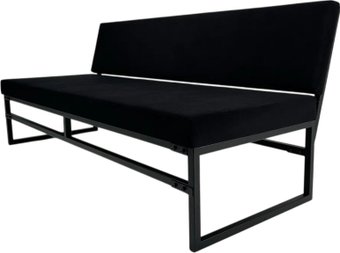 Диван N3 Лофт Модис со спинкой 200x50x82 (черный)