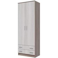 Шкаф распашной Стендмебель Дуэт двухстворчатый (ясень шимо светлый/ясень шимо темный)