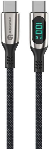 Кабель Atomic 30.392 USB Type-C - USB Type-C (1.5 м, черный)