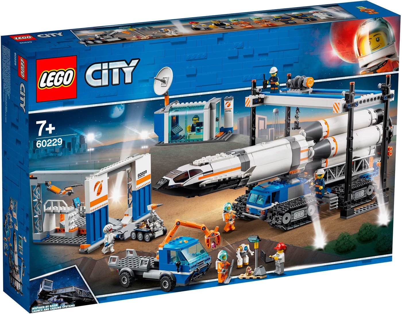 

Конструктор LEGO City 60229 Площадка для сборки и транспорт для перевозки ракеты
