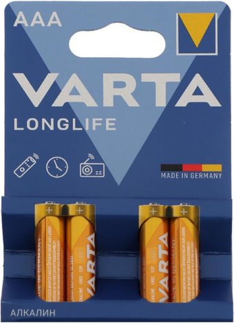 Батарейка Varta Longlife AAA V04103113414 (4 шт)