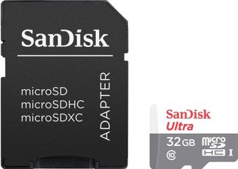 SanDisk Ultra SDSQUNS-032G-GN3MA microSDHC 32GB (с адаптером)