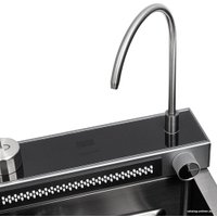 Кухонная мойка ARFEKA Sensor ECO AR 750*450 Black PVD Nano